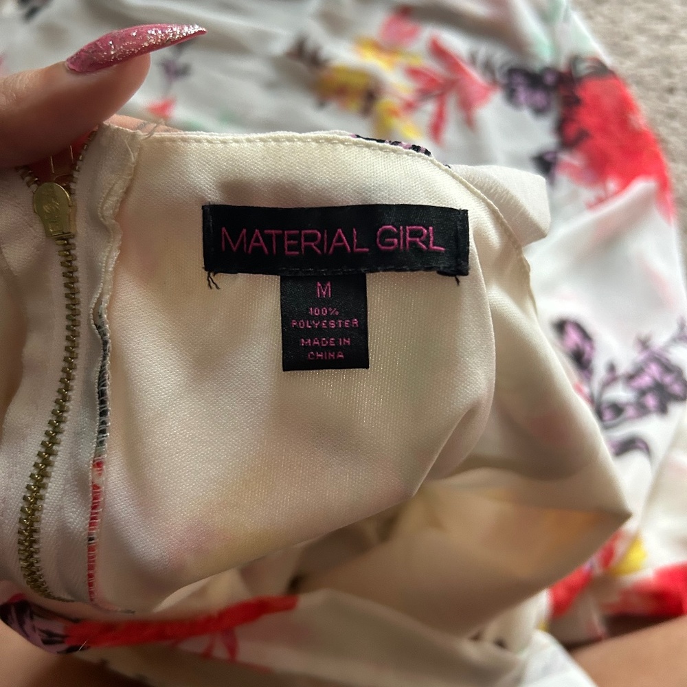 Material Girl Floral Print Romper Dress